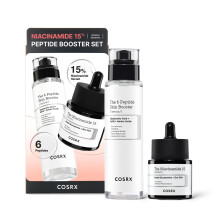 COSRX Conjunto de reforo de peptdeos de niacinamida 15% - Exclusivo da Amazon - Conjunto de presentes coreano para cuidados com a pele Conjunto