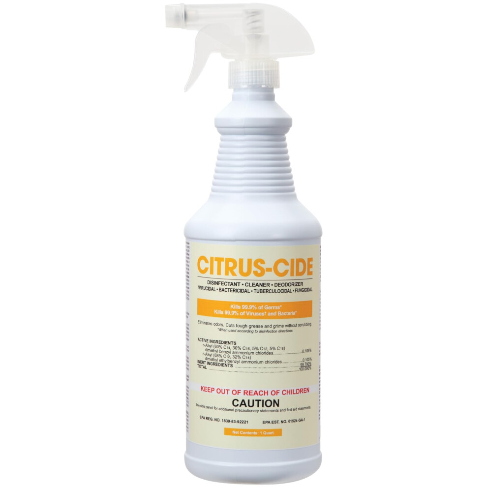 ForPro Professional Collection Citrus-Cide Hospital Grade Disinfectant Cleaner Spray All Purpose Cleaner Disinfectant & Deodorizer Citrus Scen