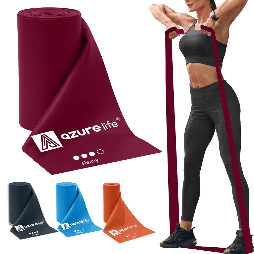 Eine Azurelife Professional 8 Yards Bulk Resistance Bands Rollen Oder 5 6 7 Ft. Lange Nicht-Latex Elastische Bungsbnder Stretchbnder Fr Pt Yo-image