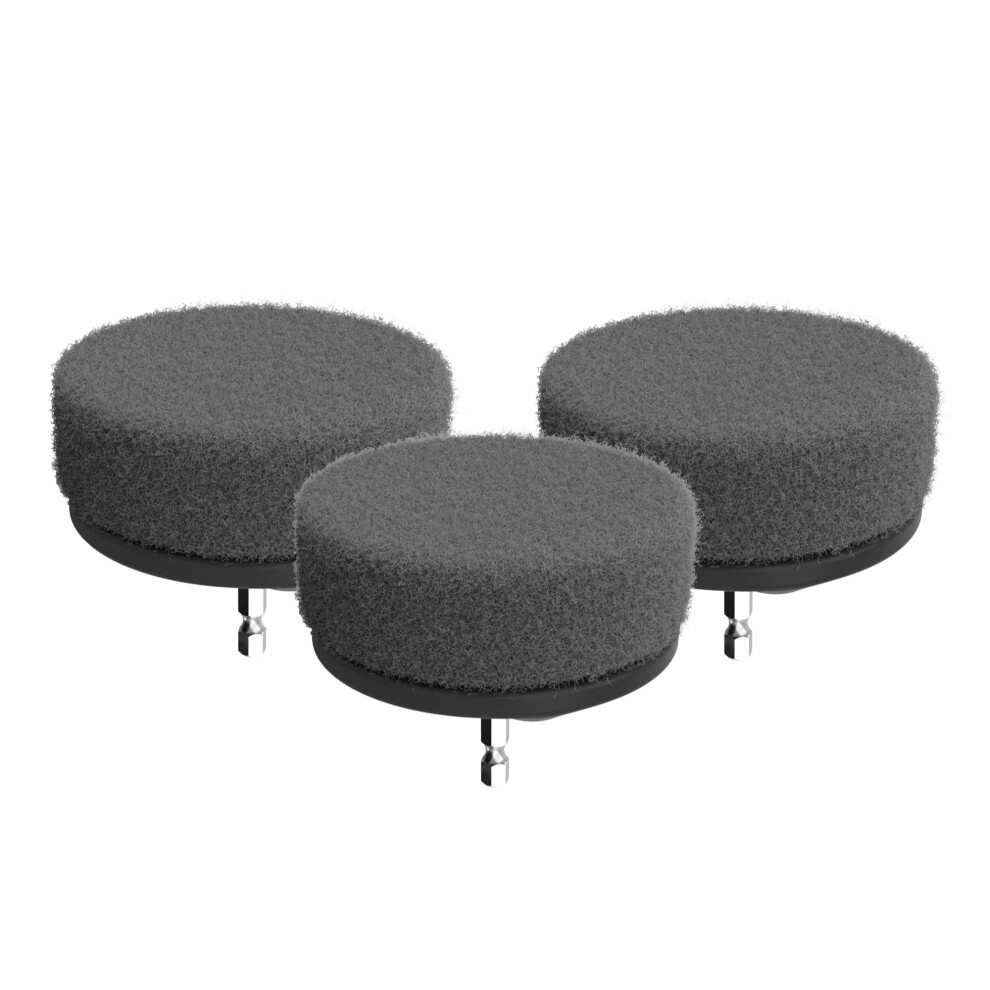 Dirt Devil Scour Pad Cleaning Set  3 Piece  3.5"""" Pads  for Use on Stainless Steel  Tubs  Showers  Metal and More  Extreme Dirt Build Up  Scourin