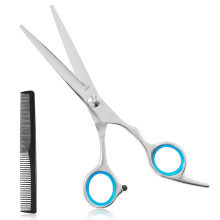 Homekoey Hair Cutting Scissors 6.5 Inch Professional Stainless Steel Barber Haircut Shears Razor Sharp Blades One Comb Included For Salon Home M