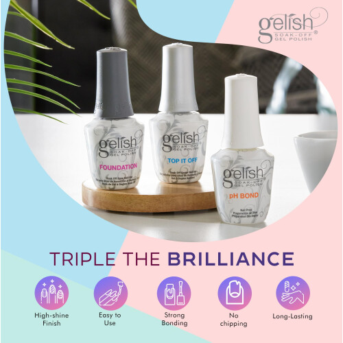 Gelish Gelish Terrific Trio Essentials 15ml Basic Care Soak Off Manicure Gel Nagellack-Kit 1