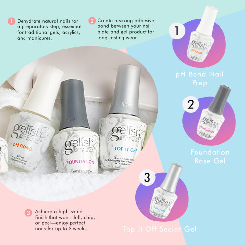 Gelish Gelish Terrific Trio Essentials 15ml Basic Care Soak Off Manicure Gel Nagellack-Kit 2