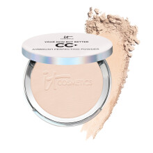 IT Cosmetics CC+ Airbrush Perfecting Powder Foundation - Bygbar fuld d?kning af porer og m?rke pletter - Fugtgivende ansigtsmakeup med hydrolyser
