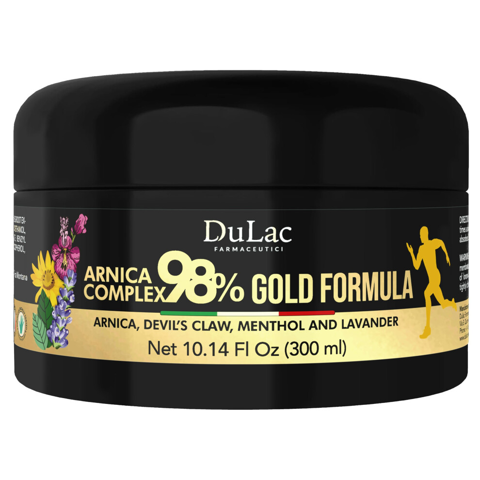 Dulc Farmaceutici 19 Dulc - Arnica Gel For Bruising And Swelling Arnica Montana 98% Maximum Strength + Devil's Claw For Muscle And Joint Massage Arnica Montana Comp