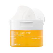 celimax Ji.Woo.Gae Pore+Dark Spot Brightening Pad | Kuorivat kuorintatyynyt laajennetuille ihohuokosille hyaluronihappohuokosten minimoijalla, ärsytt