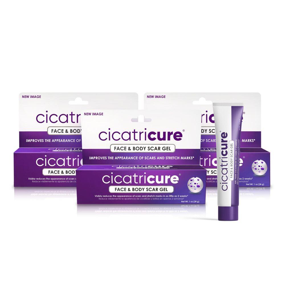 Cicatricure Face & Body Advanced Scar Gel Scar Treatment For Old & New Scars Fades Stretch Marks Away Surgical Scars Injuries Burns And Acne