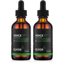 CLYOR Voice37 - Singers Voice Remedy - 2 Pack All Natural Herbal Vocal Booster Formula fr att smrja, lugna och lindra heshet Torr kliande hals