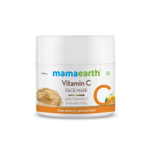 Mamaearth Vitamin C Face Mask | Organic & Natural Exfoliating Facial Pack with Kaolin Clay | for Skin Illumination | All Skin Types | 3.53 Oz (10