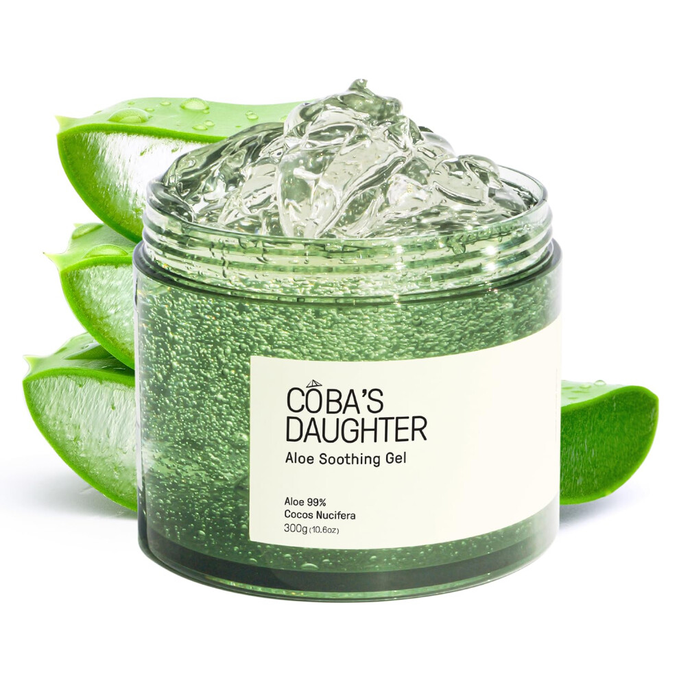 Coba's Daughter 99% Pure Aloe For Sunburn Relief & After Sun Recovery| Coconut Scented Aloe Vera Gel |Organic Aloe Vera Gel For Face & Body - Hai