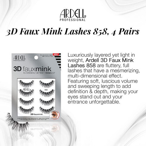 Ardell Ardell 3D Ψεύτικες Βλεφαρίδες Mink 858 4 Ζευγάρια 1