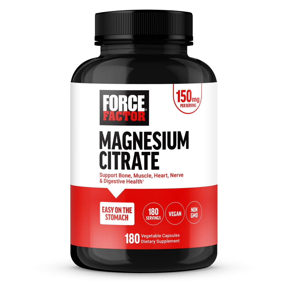 Kraftfaktor Force Factor Magnesium Citrate Magnesium Supplement For Women And Men To Support Bone Muscle Nerve Digestion And Heart Health Easy On The S