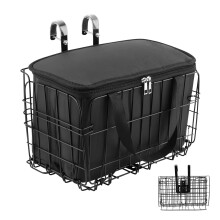 Bike Basket Front, Bicycle Baskets for Adult Bikes, Folding Basket with Removable Liner Bag Ref:qzo