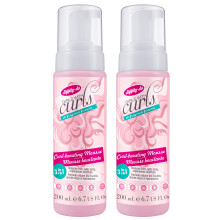 Dippity Do Girls with Curls Curl Enhancing Mousse - Mousse definidora leve 3 em 1 para cabelos cacheados e ondulados - Hibisco e azeite para cach