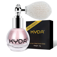 KYDA Highlighter Puder Spray, Glitzer Hochglanz Spray Schimmer Pulver Makeup Spray, für Gesicht Körper - Sanftes Pink