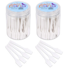 PANA (200 peas de cor branca cosmticos compem plstico descartvel 2,5 """" esptulas cuidados com a pele creme facial mscara esptula