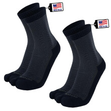 Zensah Bunion Ease Corrector Relief Sock for Bunions - Toe Separator Design (2 Pairs - Black/Grey Small)