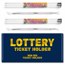 nitaru Loterij Ticket Scratcher Tool Scratch Off Stickers Lotto Scratcher Tool Loterij Scratcher Tool Terug Scratcher Metalen schraper Tool 2 Lot