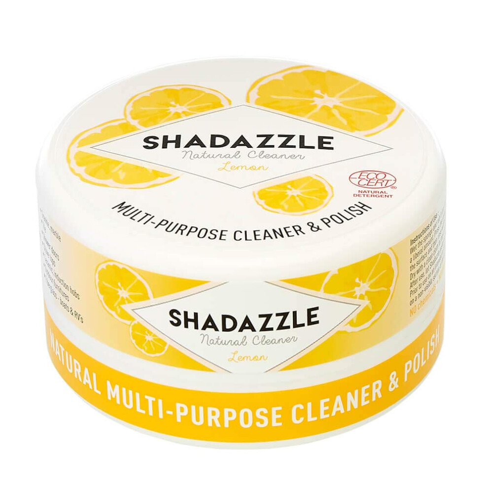 Shadazzle Natural All Purpose Cleaner And Polish - Eco Friendly Multi-Purpose Cleaning Product - Cleans & Polishes Any Washable Surface (Lemon)