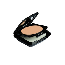 Palladio Dual Base mida e seca com esponja e espelho com infuso de esqualano Aplicar mido para cobertura mxima ou seco para acabamento leve e