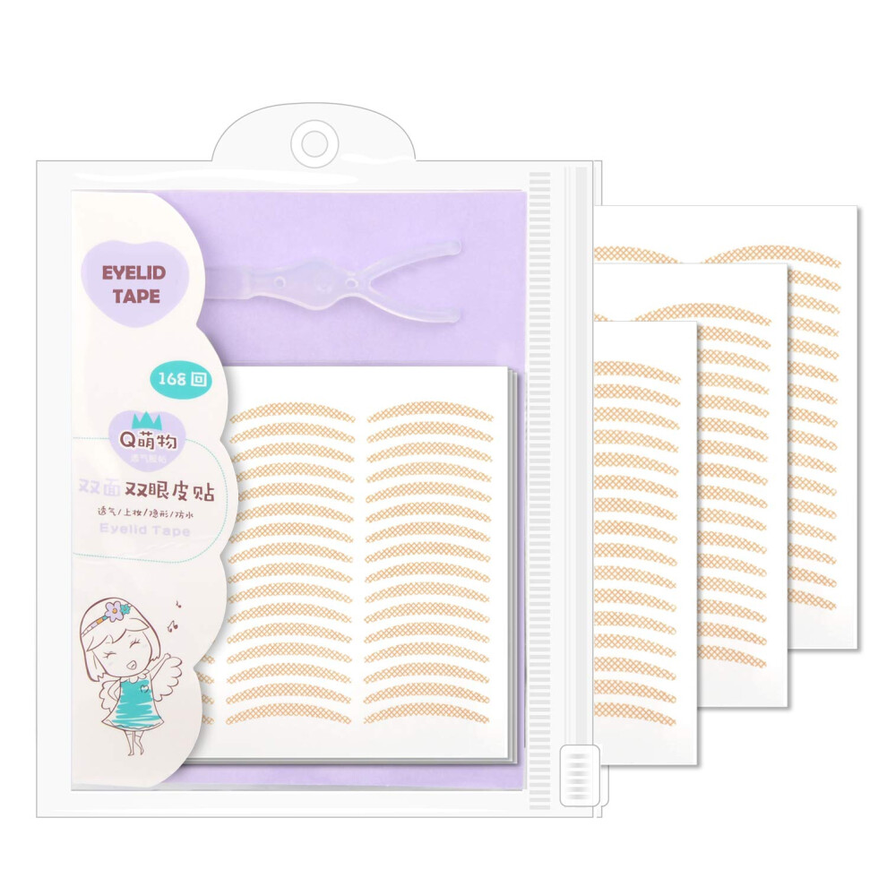 Cayanmydery 336Pcs Invisible Single Side Eyelid Tape Stickers Eyelid Lifter Strips For Droopy Hooded Eyes Eyes Makeup Uneven Mono-Eyelids