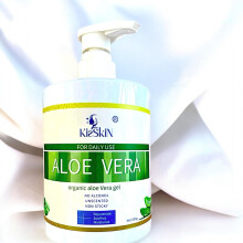 Kisskin Bio-Aloe-Vera-Gel, 100 % rein, beruhigende Feuchtigkeitscreme und feuchtigkeitsspendendes Gel, zieht schnell ein, fr Gesicht, Krper, Haare,