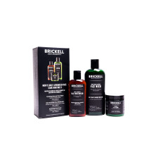 Brickell Men's Daily Advanced Face Care Routine II Carvo Ativado Limpador Facial Esfoliante Facial Loo Hidratante Facial Natural e Orgnico Se