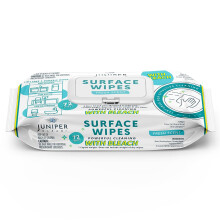 Juniper CLEAN 1 pakkaus pintapyyhkeet valkaisuaineella, yleispuhdistusaine kylpyhuoneeseen keittin Office 72 Count Soft Flow tuore tuoksu nukkaamat