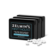 Zelmin's Freshener de Aliento a Menta - (Pack de 3) Tratamiento Duradero para Mal Aliento en Adultos