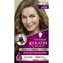 Schwarzkopf k   ratine root root kit de couleur de cheveux permanente marron clair 1 application - colorant capillaire permanent inspir    du salon j