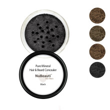 Skggmustasch och hrrotspuder fr mn - Bald Spot Cover Powder - Ingen doft av talk eller parabener - Hrskydd Hrlinjepulver frn NuBeauti (sva