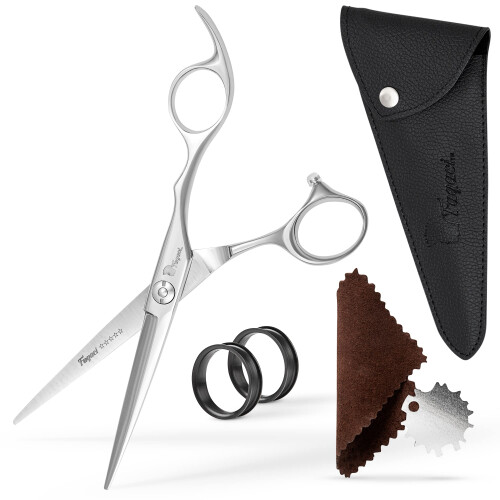 Tesoura de cabelo profissional de 7 polegadas com lminas extremamente afiadas Tesoura de corte de cabelo de ao 440C Durvel, movimento suave e