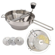 Food Mill, Food Grinder, Stainless Steel Food Mill Manual Jams Masher Vegetable Fruit Potato Garlic Mud Press