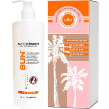 Sun Laboratories By Giesee Tan Samoopalacz na noc 32 uncje - Sredni do ciemnego samoopalacz Balsam do opalania bez opalania Bezzapachowy, dlugotr