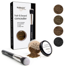 Skggmustasch fr mn och hrrots-touch-up-pulver - bald spot-tckpulver - utan doft av talk eller parabener - hrskydd hrlinjepulver frn NuBea