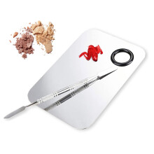 ALIOBC Makeup Mixing Palette Opgraderet rustfrit st?l Metalblandebakke med spatel Kunstnerv?rkt?j til blanding af Foundation Nail-Art