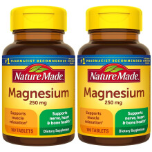 Nature Made Magnesiumoxid 250 mg, Nahrungsergnzungsmittel zur Untersttzung der Muskel-, Herz-, Knochen- und Nervengesundheit, 100 Tabletten, 10