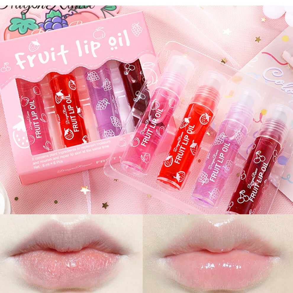 Bekoeen Roll On Lip Gloss For Teen Fruity Flavors Moisturizing Lip Stain Kids Lip Care Non Toxic Riendly Party Gift