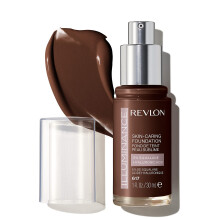 Revlon Illuminance Skin-Caring Liquid Foundation, Hyalurons   ure, feuchtigkeitsspendende und pflegende Formel mit mittlerer Deckkraft, 617 Ebony (