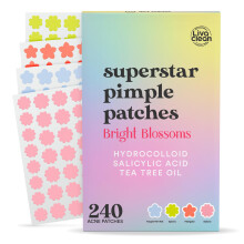 LivaClean 240 CT Leuke puistjespleisters voor gezicht met salicylzuur en theeboom Hydrocollode acnepleisters Leuke bloemenpuistjespleister voor