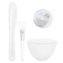 FERCAISH 3 unidades de tigela de mistura de mscara facial faa voc mesmo, tigela de lama facial de silicone para micro-ondas, ferramenta de bel