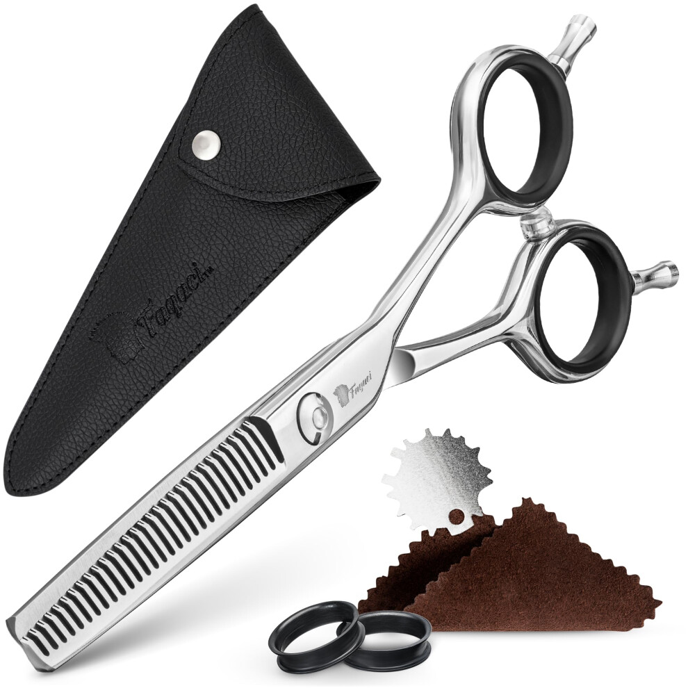 Fagaci Hair Thinning Scissors 5.5"""" With 440C Steel Extreme Sharpness & Precise Cuts Texturizing Shears Barber Thinning Shears Hair Cutting Fo