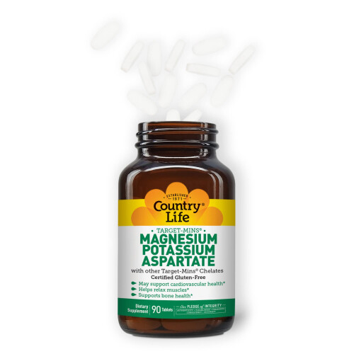 Country Life, Target-Mins, Magnesium, Kalium, Aspartat, 90 Tabletten 2
