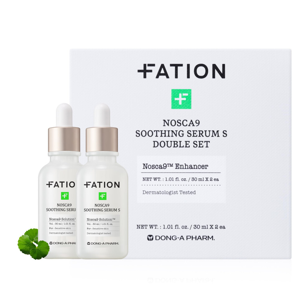 Fation Nosca9 Trouble Serum S | Hydrating Cica Kbeauty Serum For Face W/Centella Asiatica Panthenol & Apple Extract | Calming Facial Madecassosi