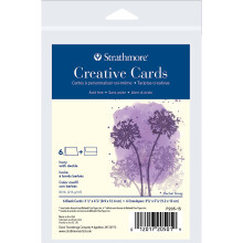 Strathmore Creative Cards Elfenbeinfarben mit Bttenrand, Ankndigungsgre 8,9 x 12,1 cm, 6 Umschlge im Lieferumfang enthalten  individuelle Gruk