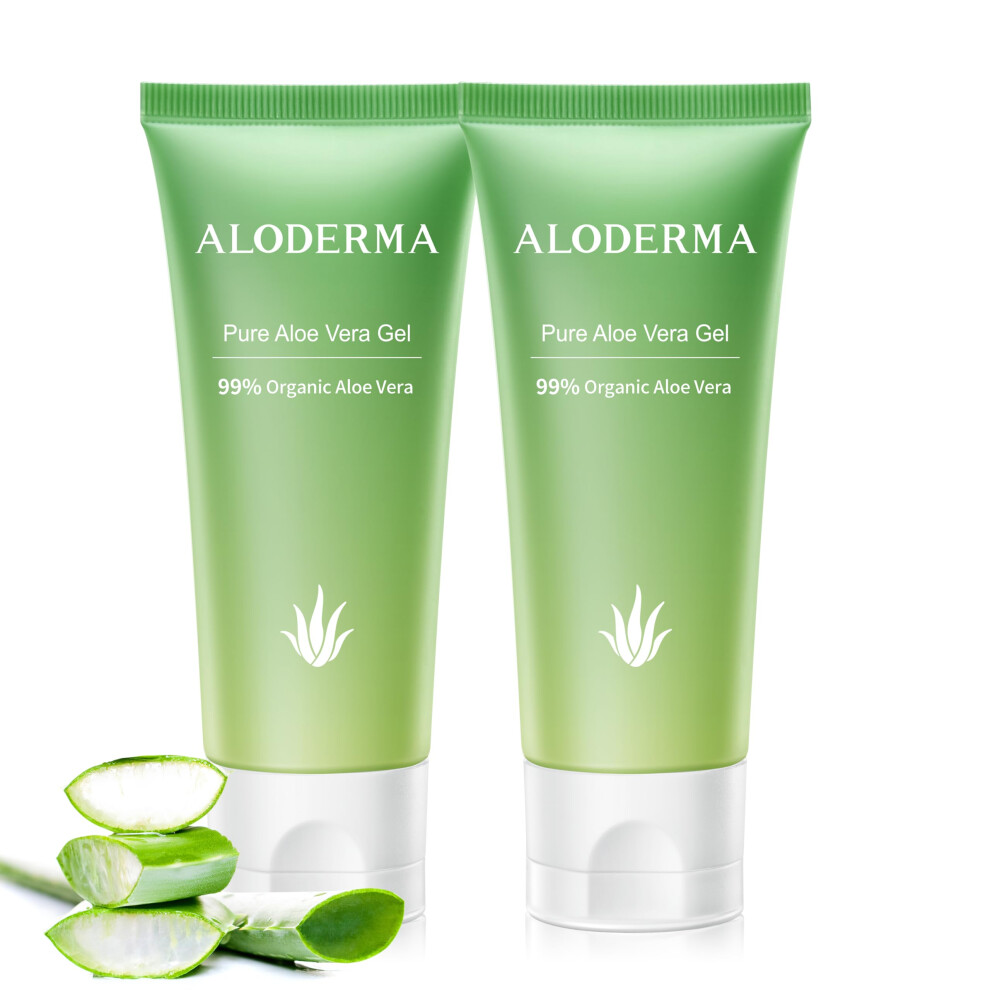 Aloderma 99% Organic Aloe Vera Gel For Face Made Within 12 Hours Of Harvest Natural Hydrating Pure Aloe Vera Gel For Soothing Skincare Moisturi