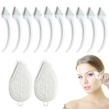 ONEUPIN 12 STK jenbrynstrimmerst Rustfrit stl Blade Buede jenbrynskrabertrimmer Ansigtsbarbermaskine Barberbrynshaver Velegnet til enhver hud