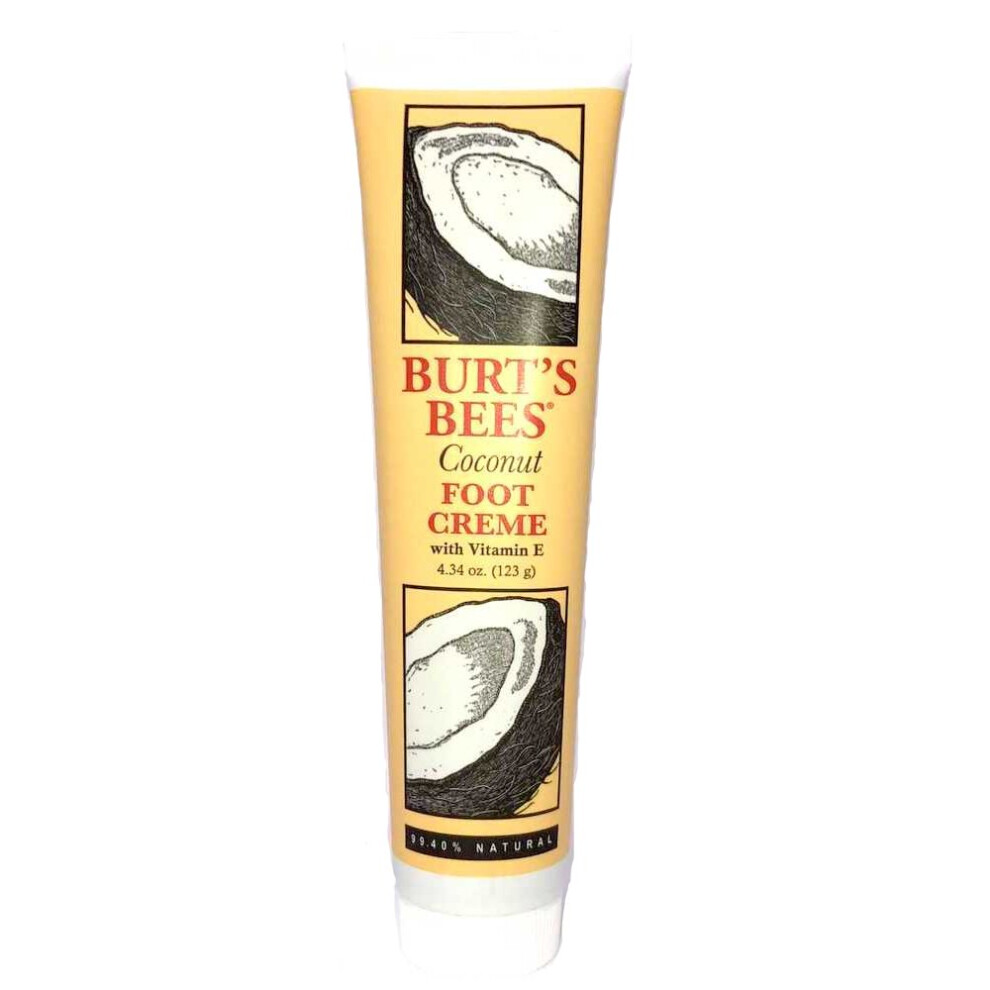Burt's Bees Coconut Foot Creme With Vitamin E 4.34-Ounce Tubes (Pack Of 2)