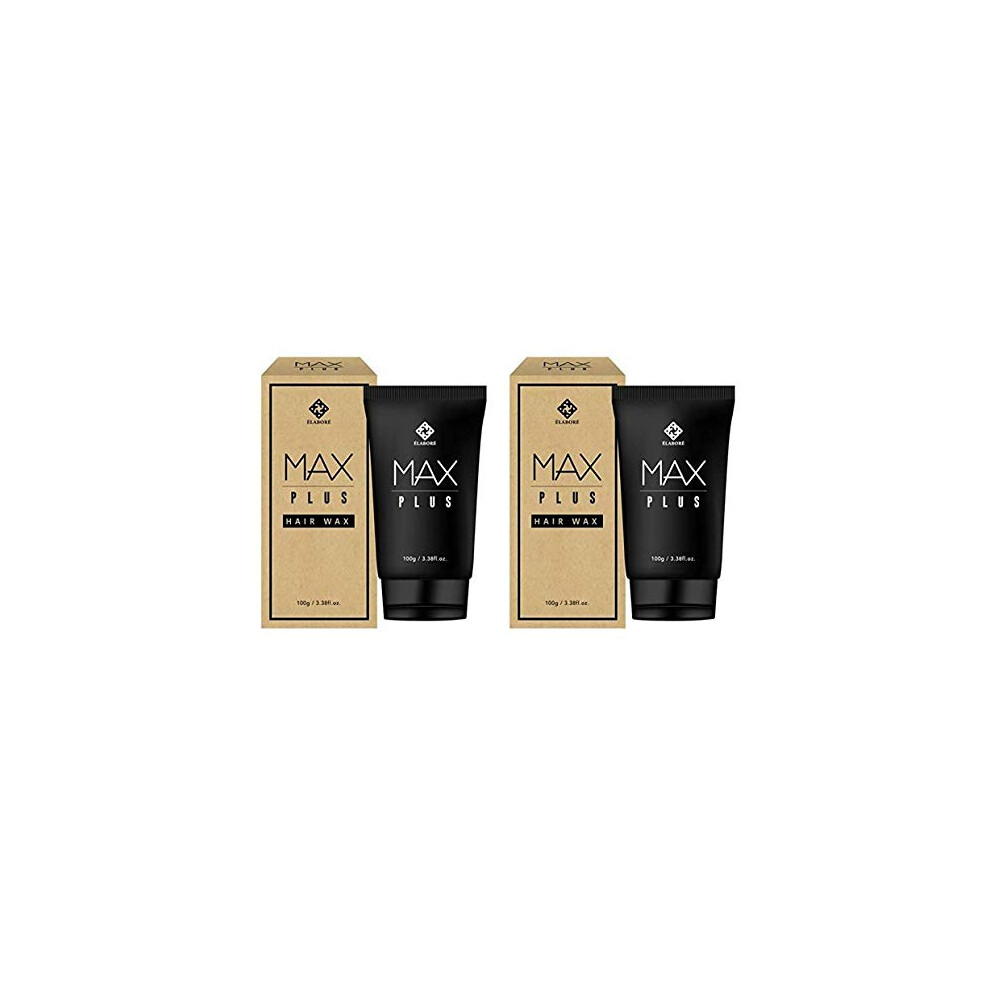 Elabore 2 Pack Max Plus Hair Wax 3.38 Fl.oz/100Ml (Men's Hair Styling Wax)