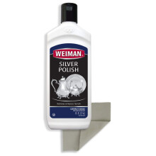 Weiman Silberreiniger und -politur  237 ml mit Poliertuch  ammoniakfrei  Polieren Sie Silberschmuck, Sterlingsilber, Antiksilber, Gold und Mes